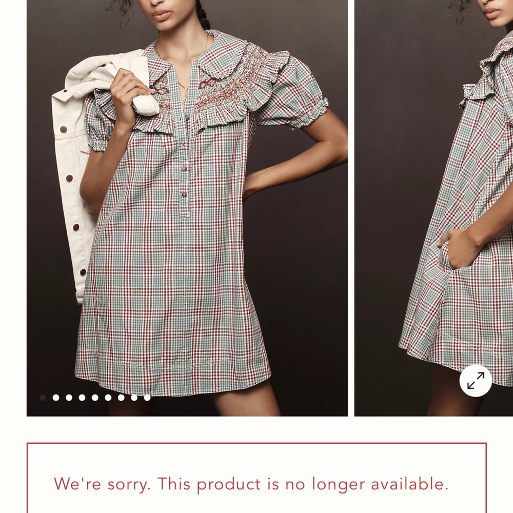 Plaid Ruffle Dress